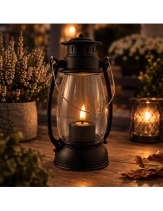 LED oil lamp SUBITO KL 101 black (299) 18cm 2